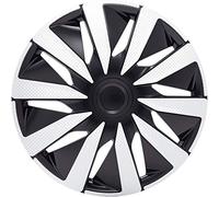 J-Tec Set di 4 Copricerchi Lazio 14 Pollici Argento/Nero/Look Carbonio