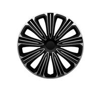 J-Tec Set di 4 Copricerchi Rosso 14 Pollici Argento/Nero
