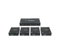 J-Tech Digital 1x4 HDMI Extender Splitter Combo Over Cat5e/Cat6 cavo fino a 50 metri a 1080P con uscita locale Loop e controllo IR bidirezionale (JTDHDEX1x4)