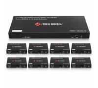 J-Tech Digital JTECH-18EX60-AE - Extender splitter HDMI 4K 1x8 su Cat5e/6 4K fino a 60 piedi, 1080p fino a 89,9 m, HDMI su CAT5e/6 con estrazione audio PoC bidirezionale IR EDID [JTECH-18EX60-AE]