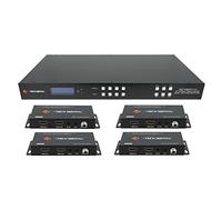 J-Tech Digital JTECH-MXT40B, 4 x 4 K, 60 Hz, HDMI HDBaseT, switch extender su Cat5e/6 fino a 39,6 m, supporta IR, RS232, PoC, Web Gui, Control 4