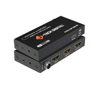 J-Tech Digital Splitter HDMI 1 in 2 Out 4K a 60Hz, 1x2 Splitter HDMI per duplicato/schermo a specchio da 4K a 1080P, funzione di downscaling 3 impostazioni EDID (JTECH-SP12M18G)