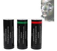 J TOHLO 3 Pezzi Kit di Bastoncini di Colore per Il Viso Mimetico,Vernice per Camuffamento facciale in Tre Colori Marrone Nero Verde,Mimetico Chameleon Mimetico Sopravvivenza Penna