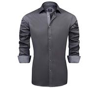 J.VER Camicie Casual da Uomo vestibilità Regolare Stretch Formale Camicia Manica Lunga Elegante Classiche per Lavoro Matrimonio