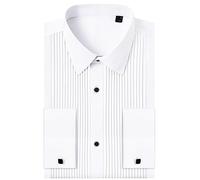 J.VER Pantaloni da Pigiama da Uomo con Bottoni (Confezione da 1) | Gemelli in metallo inclusi, cotone, stile business casual, tessitura fine twill, morbido, smoking, abito formale