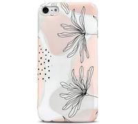 J.West Custodia per iPod Touch 7, iPod Touch 6 e 5, morbida boemia con motivo floreale, moderna custodia in silicone sottile, custodia per paraurti in silicone Geo Line Plant Flowers Case per iPod