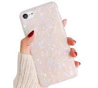 J.west Custodia per iPod Touch 7a generazione, custodia per iPod Touch 6a e 5a generazione, graziosa custodia glitterata perlata sottile morbida paraurti in silicone TPU antiurto custodia protettiva