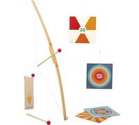 J03172 J03172 - Set tiro con l'arco e 3 frecce, faretra e 4 bersagli, gioco all'aperto e sport, con indirizzo e abilità motorie certificato FSC