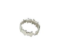 J0700 - Anello da donna in argento sterling con stella a cinque punte irregolare, design della personalità
