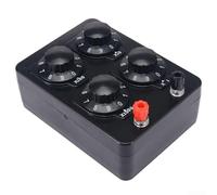 J2362 Scatola di resistenza variabile Decade Box 0-9999 Ohm 1W Scatola resistore regolabile con passo da 1 Ohm per strumenti di laboratorio di insegnamento di fisica nero