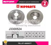 J3300524 Coppia disco freno anteriore (NIPPARTS)