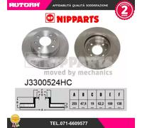 J3300524HC Coppia disco freno anteriore (NIPPARTS)