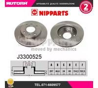 J3300525 Coppia disco freno anteriore (NIPPARTS)