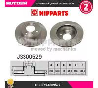 J3300529 Coppia disco freno anteriore (NIPPARTS)