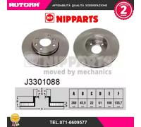 J3301088 Coppia disco freno anteriore (NIPPARTS)