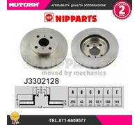 J3302128 Coppia disco freno anteriore (NIPPARTS)