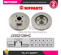 J3302128HC Coppia disco freno anteriore (NIPPARTS)