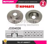 J3304026 Coppia disco freno anteriore (NIPPARTS)