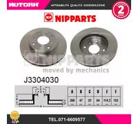 J3304030 Coppia disco freno anteriore (NIPPARTS)