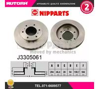 J3305061 Coppia disco freno anteriore (NIPPARTS)