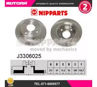J3306025 Coppia disco freno anteriore (NIPPARTS)