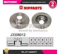 J3308012 Coppia disco freno anteriore (NIPPARTS)