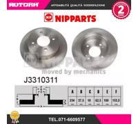 J3310311 Coppia disco freno posteriore (NIPPARTS)