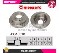 J3310510 Coppia disco freno posteriore (NIPPARTS)