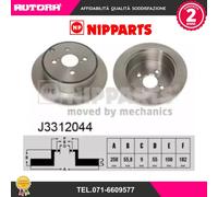 J3312044 Coppia disco freno posteriore (NIPPARTS)