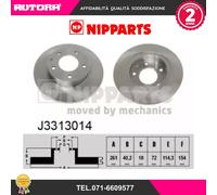 J3313014 Coppia disco freno posteriore (NIPPARTS)
