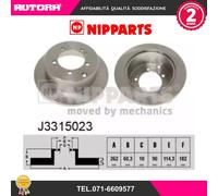 J3315023 Coppia disco freno posteriore (NIPPARTS)