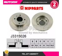 J3315026 Coppia disco freno posteriore (NIPPARTS)
