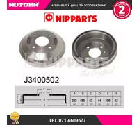 J3400502 Coppia tamburo freno posteriore (NIPPARTS)