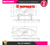 J3600326 Kit pastiglie freno, Freno a disco (MARCA-NIPPARTS)