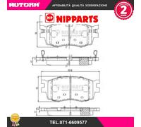 Pastiglie freno Assale anteriore J3600542 NIPPARTS per KIA HYUNDAI