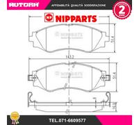 J3600902 Kit pastiglie freno, Freno a disco (NIPPARTS)