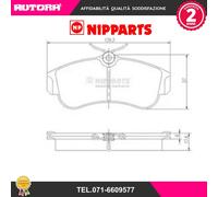 J3601051 Kit pastiglie freno, Freno a disco (MARCA-NIPPARTS)