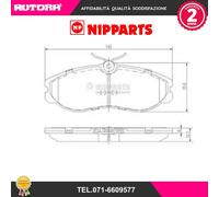 J3601056 Kit pastiglie freno, Freno a disco (MARCA-NIPPARTS)