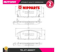 J3601071 Kit pastiglie freno, Freno a disco (MARCA-NIPPARTS)