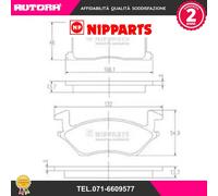 J3602057 Kit pastiglie freno, Freno a disco (NIPPARTS)
