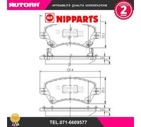 J3602101 Kit pastiglie freno, Freno a disco (MARCA-NIPPARTS)