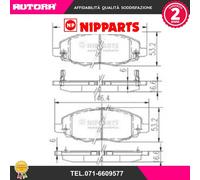 J3602108 Kit pastiglie freno, Freno a disco (MARCA-NIPPARTS)