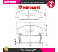 J3604037 Kit pastiglie freno, Freno a disco (MARCA-NIPPARTS)