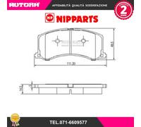 J3608016 Kit pastiglie freno, Freno a disco (NIPPARTS)