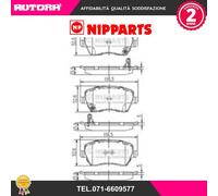 J3608026 Kit pastiglie freno, Freno a disco (MARCA-NIPPARTS)