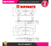 J3610509 Kit pastiglie freno, Freno a disco (MARCA-NIPPARTS)