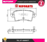 J3611046 Kit pastiglie freno, Freno a disco (NIPPARTS)
