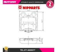 J3612017 Kit pastiglie freno, Freno a disco (MARCA-NIPPARTS)