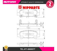 J3617002 Kit pastiglie freno, Freno a disco (NIPPARTS)