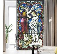 J4U Pellicola adesiva per finestra della chiesa di Gesù smerigliata, senza colla, statica, per la casa, 40 x 100 cm